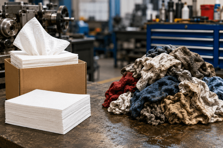 Industrial Wipers vs. Shop Rags: Which Cleaning Solution Is Right for Your Business?